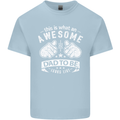 Awesome Dad to Be Looks New Dad Daddy Mens Cotton T-Shirt Tee Top Light Blue