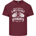 Awesome Dad to Be Looks New Dad Daddy Mens Cotton T-Shirt Tee Top Maroon