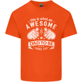Awesome Dad to Be Looks New Dad Daddy Mens Cotton T-Shirt Tee Top Orange