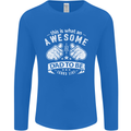 Awesome Dad to Be Looks New Dad Daddy Mens Long Sleeve T-Shirt Royal Blue