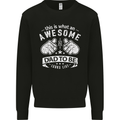Awesome Dad to Be Looks New Dad Daddy Mens Sweatshirt Jumper Black