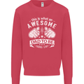 Awesome Dad to Be Looks New Dad Daddy Mens Sweatshirt Jumper Heliconia
