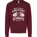 Awesome Dad to Be Looks New Dad Daddy Mens Sweatshirt Jumper Maroon