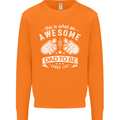Awesome Dad to Be Looks New Dad Daddy Mens Sweatshirt Jumper Orange