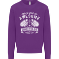 Awesome Dad to Be Looks New Dad Daddy Mens Sweatshirt Jumper Purple