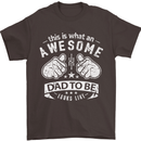 Awesome Dad to Be Looks New Dad Daddy Mens T-Shirt Cotton Gildan Dark Chocolate