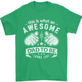 Awesome Dad to Be Looks New Dad Daddy Mens T-Shirt Cotton Gildan Irish Green
