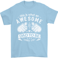 Awesome Dad to Be Looks New Dad Daddy Mens T-Shirt Cotton Gildan Light Blue