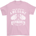 Awesome Dad to Be Looks New Dad Daddy Mens T-Shirt Cotton Gildan Light Pink