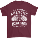 Awesome Dad to Be Looks New Dad Daddy Mens T-Shirt Cotton Gildan Maroon