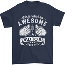 Awesome Dad to Be Looks New Dad Daddy Mens T-Shirt Cotton Gildan Navy Blue
