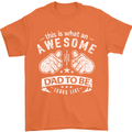 Awesome Dad to Be Looks New Dad Daddy Mens T-Shirt Cotton Gildan Orange