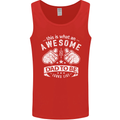 Awesome Dad to Be Looks New Dad Daddy Mens Vest Tank Top Red