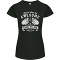 Awesome Dad to Be Looks New Dad Daddy Womens Petite Cut T-Shirt Black