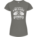Awesome Dad to Be Looks New Dad Daddy Womens Petite Cut T-Shirt Charcoal