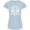 Awesome Dad to Be Looks New Dad Daddy Womens Petite Cut T-Shirt Light Blue