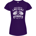 Awesome Dad to Be Looks New Dad Daddy Womens Petite Cut T-Shirt Purple