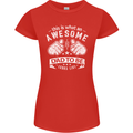 Awesome Dad to Be Looks New Dad Daddy Womens Petite Cut T-Shirt Red