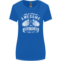 Awesome Dad to Be Looks New Dad Daddy Womens Wider Cut T-Shirt Royal Blue
