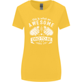 Awesome Dad to Be Looks New Dad Daddy Womens Wider Cut T-Shirt Yellow