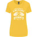 Awesome Dad to Be Looks New Dad Daddy Womens Wider Cut T-Shirt Yellow