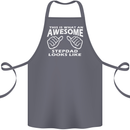Awesome Stepdad Funny Father's Day Step Dad Cotton Apron 100% Organic Steel