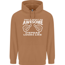 Awesome Stepdad Funny Father's Day Step Dad Mens 80% Cotton Hoodie Caramel Latte