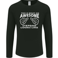 Awesome Stepdad Funny Father's Day Step Dad Mens Long Sleeve T-Shirt Black