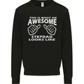Awesome Stepdad Funny Father's Day Step Dad Mens Sweatshirt Jumper Black