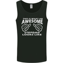 Awesome Stepdad Funny Father's Day Step Dad Mens Vest Tank Top Black