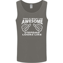 Awesome Stepdad Funny Father's Day Step Dad Mens Vest Tank Top Charcoal