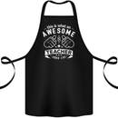 Awesome Teacher Looks Like Teaching Funny Cotton Apron 100% Organic Black