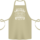 Awesome Teacher Looks Like Teaching Funny Cotton Apron 100% Organic Khaki