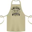 Awesome Teacher Looks Like Teaching Funny Cotton Apron 100% Organic Khaki