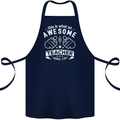 Awesome Teacher Looks Like Teaching Funny Cotton Apron 100% Organic Navy Blue
