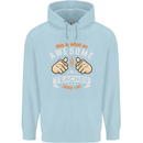 Awesome Teacher Looks Like Teaching Funny Mens 80% Cotton Hoodie Light Blue