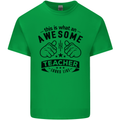 Awesome Teacher Looks Like Teaching Funny Mens Cotton T-Shirt Tee Top Irish Green