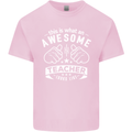 Awesome Teacher Looks Like Teaching Funny Mens Cotton T-Shirt Tee Top Light Pink