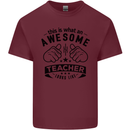 Awesome Teacher Looks Like Teaching Funny Mens Cotton T-Shirt Tee Top Maroon
