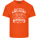 Awesome Teacher Looks Like Teaching Funny Mens Cotton T-Shirt Tee Top Orange