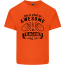 Awesome Teacher Looks Like Teaching Funny Mens Cotton T-Shirt Tee Top Orange