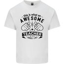 Awesome Teacher Looks Like Teaching Funny Mens Cotton T-Shirt Tee Top White