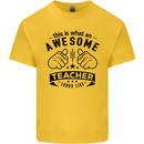 Awesome Teacher Looks Like Teaching Funny Mens Cotton T-Shirt Tee Top Yellow