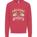 Awesome Teacher Looks Like Teaching Funny Mens Sweatshirt Jumper Heliconia
