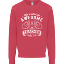 Awesome Teacher Looks Like Teaching Funny Mens Sweatshirt Jumper Heliconia