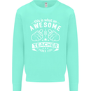 Awesome Teacher Looks Like Teaching Funny Mens Sweatshirt Jumper Peppermint