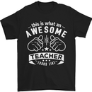 Awesome Teacher Looks Like Teaching Funny Mens T-Shirt Cotton Gildan Black