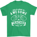 Awesome Teacher Looks Like Teaching Funny Mens T-Shirt Cotton Gildan Irish Green