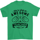 Awesome Teacher Looks Like Teaching Funny Mens T-Shirt Cotton Gildan Irish Green