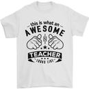 Awesome Teacher Looks Like Teaching Funny Mens T-Shirt Cotton Gildan White